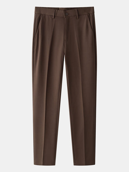 Striped Gradient Knitted Polo Shirt & Slim Fit Tapered Trousers