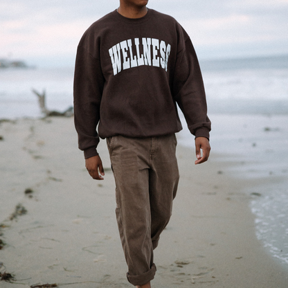 Wellness Varsity Unisex Crew Neck Sweatshirt | Lucky Owl