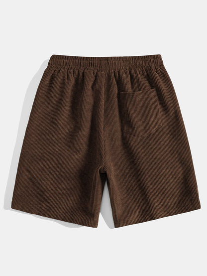 Los Angeles Print Heavy Weight Oversize T-Shirt & Corduroy Shorts