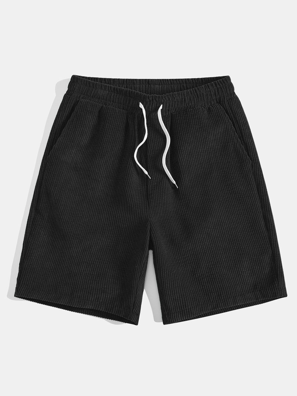 Monaco Slogan Print Drop Shoulder Oversize T-Shirt & Drawstring Corduroy Shorts