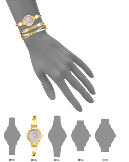 Anne Klein Women's Premium Crystal Accented Bangle Watch Set, AK/2245