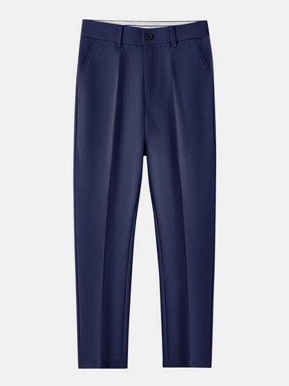 Long Sleeve Stripe Button Up Shirt & Slim Fit Tapered Trousers