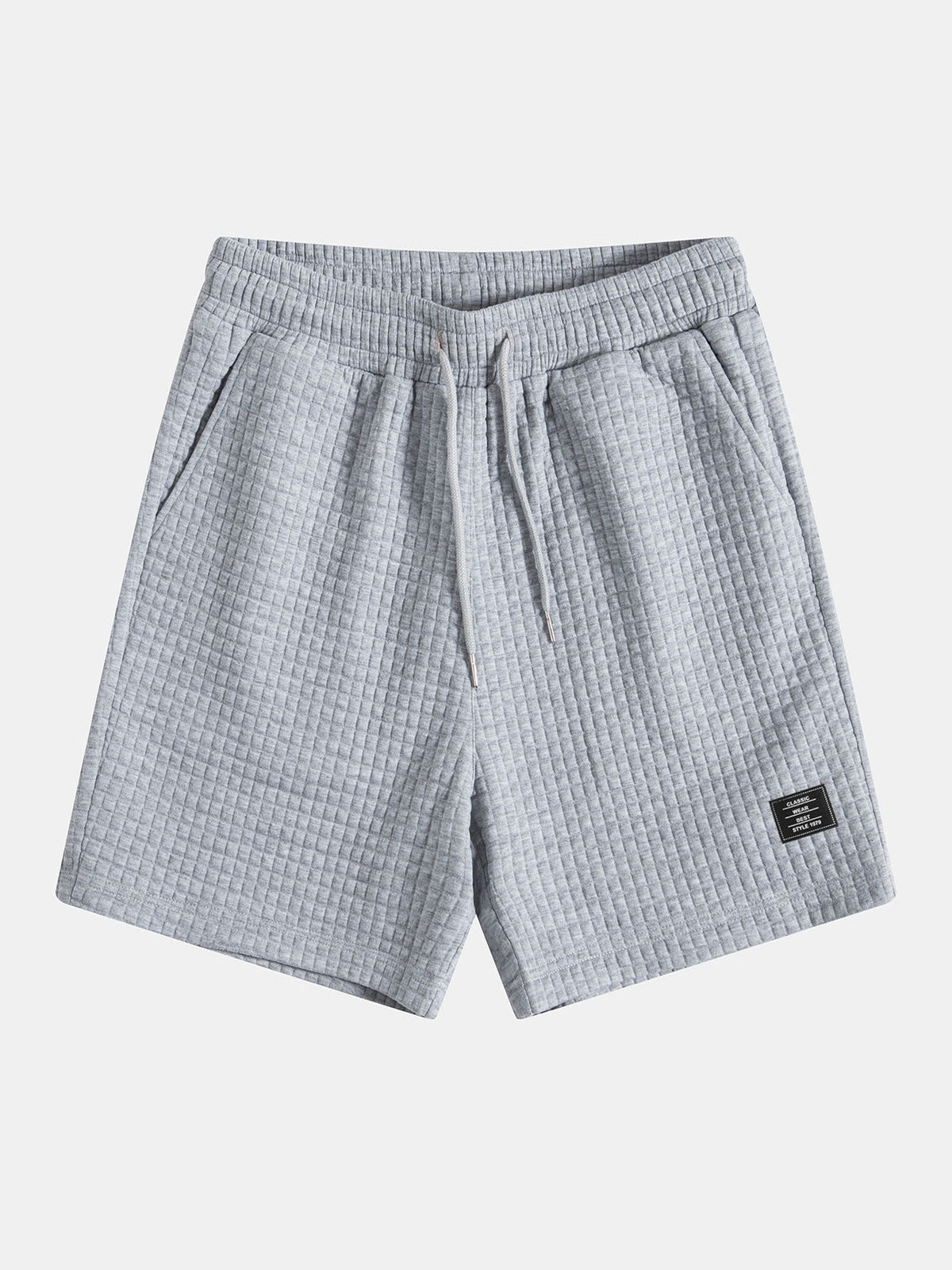 Waffle Sleeveless Hooded T-Shirt With Kangaroo Pocket & Shorts