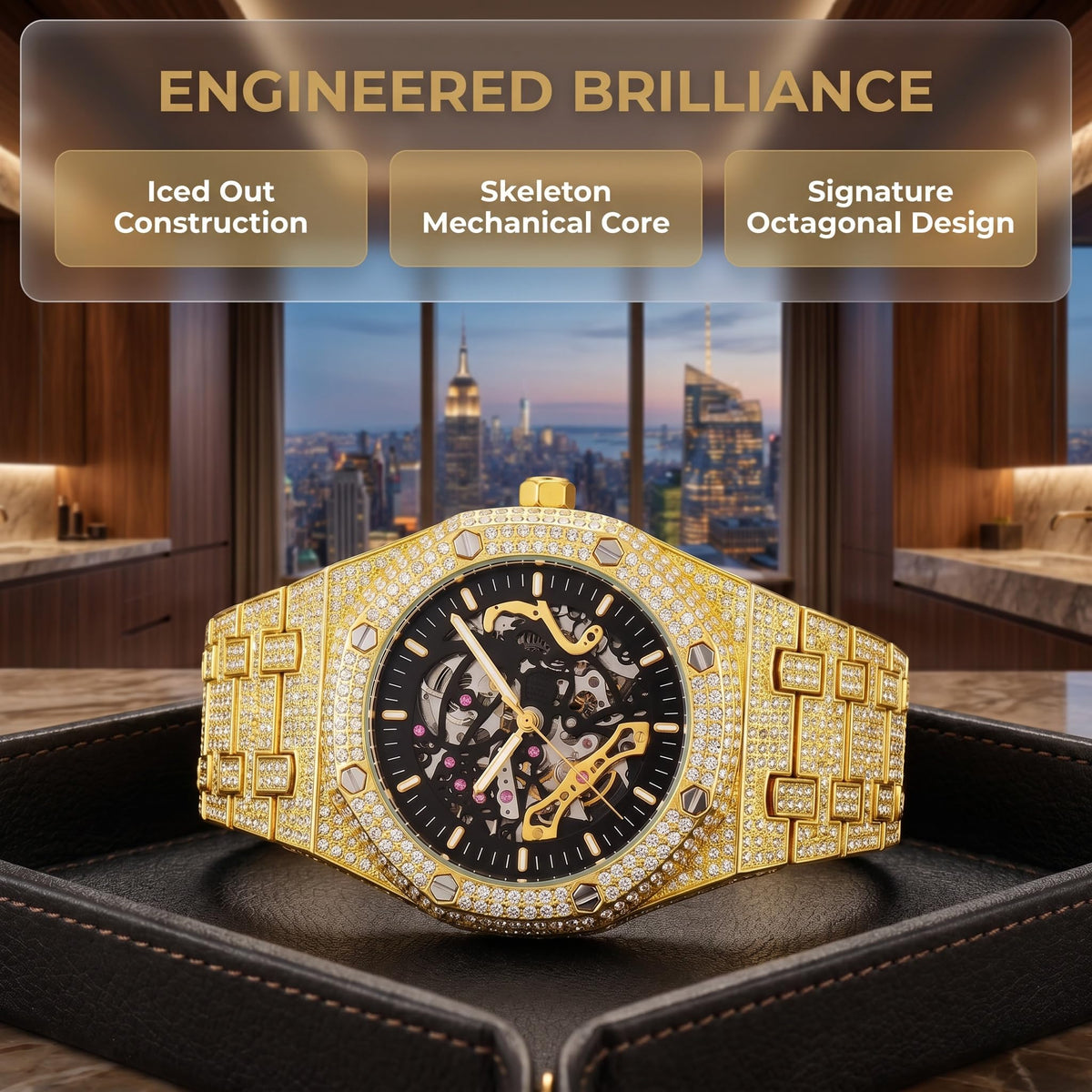 Vetra Women Watches Automatic Luxury Diamond Dress Ladies Watch Fashion Waterproof Ceramic Strap Rose Gold Self Winding Female Wrist Watch