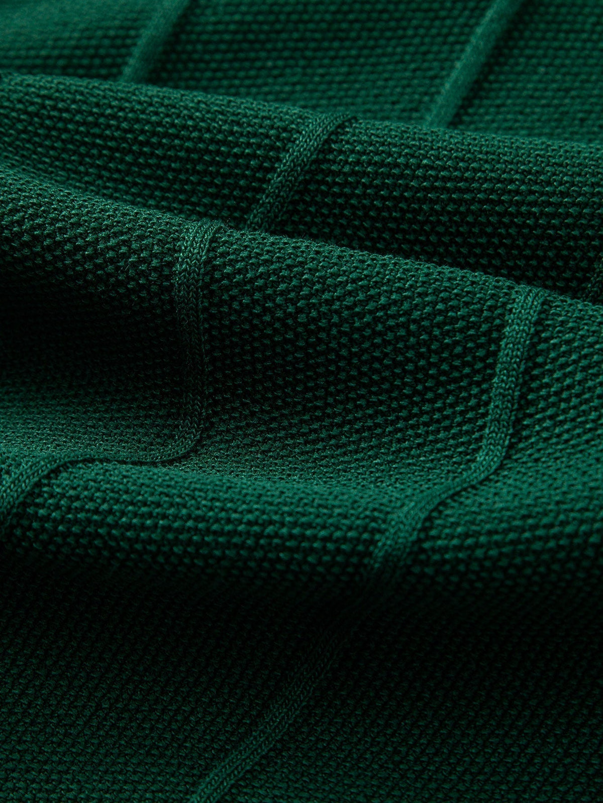 Stripe Jacquard Knit Polo Shirt & Straight Leg Ribbed Pants
