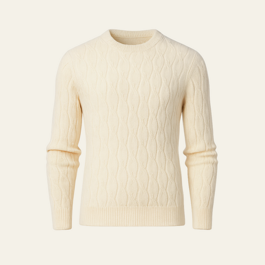 The Crema di Siena Cable Knit Sweater