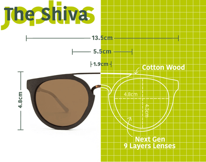 The Shiva - Wooden Sunglasses
